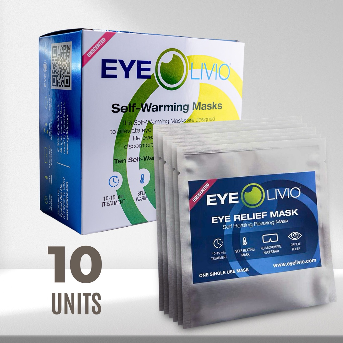 EYELIVIO Self-Warming Eye Masks, 10 pack